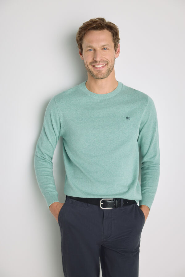 Pedro del Hierro Camisola gola caixa Azul claro