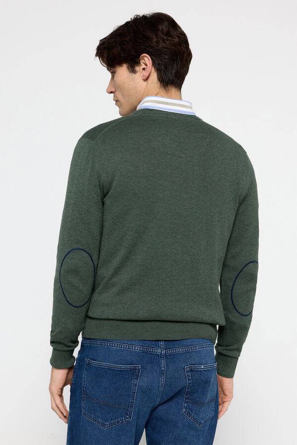 Milano Jersey Patch Cuello Pico Verde