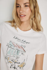 Milano T-shirt estampada de manga curta Branco