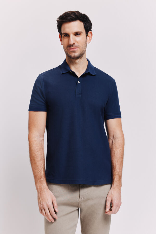 Milano Polo manga curta Marinho
