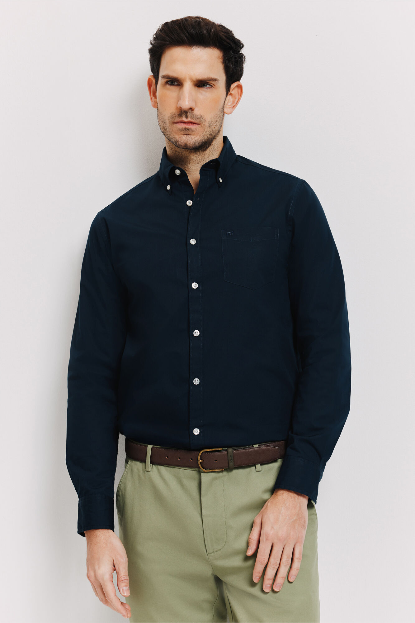 Milano Camisa lisa manga larga