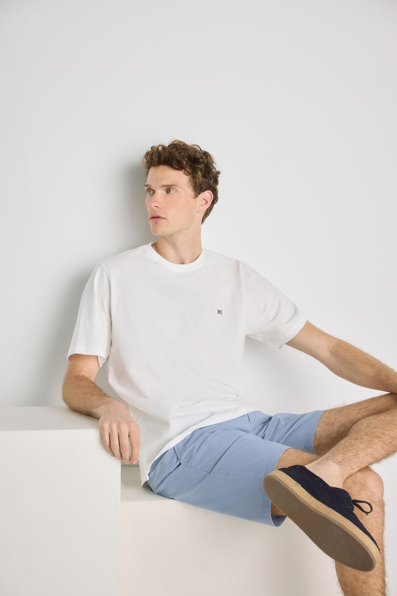 Pedro del Hierro Camiseta b&aacute;sica con logo bordado
