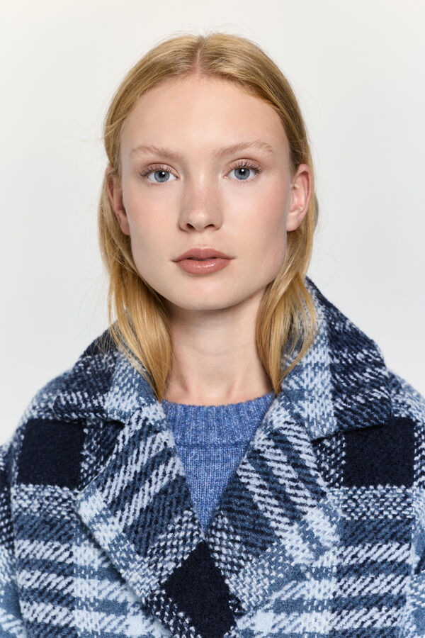 Milano Casaco sobretudo curto Azul claro