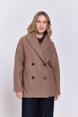 Milano Abrigo de paño corto color camel Beige/Camel