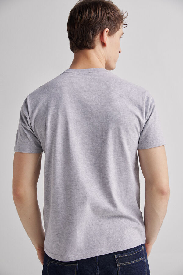 Fifty Outlet T-shirt estampada algodão Cinza medio