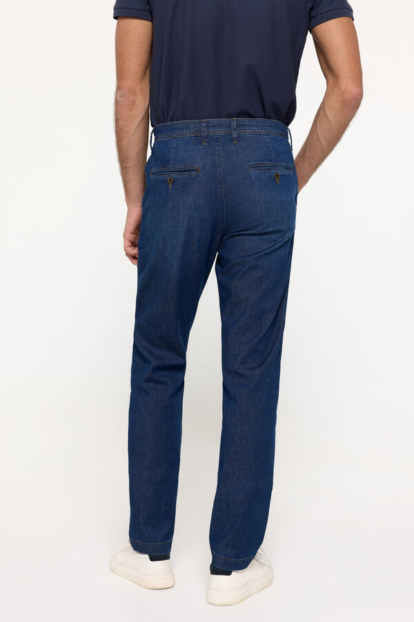 Fifty Outlet Calça Chino de denim Azul