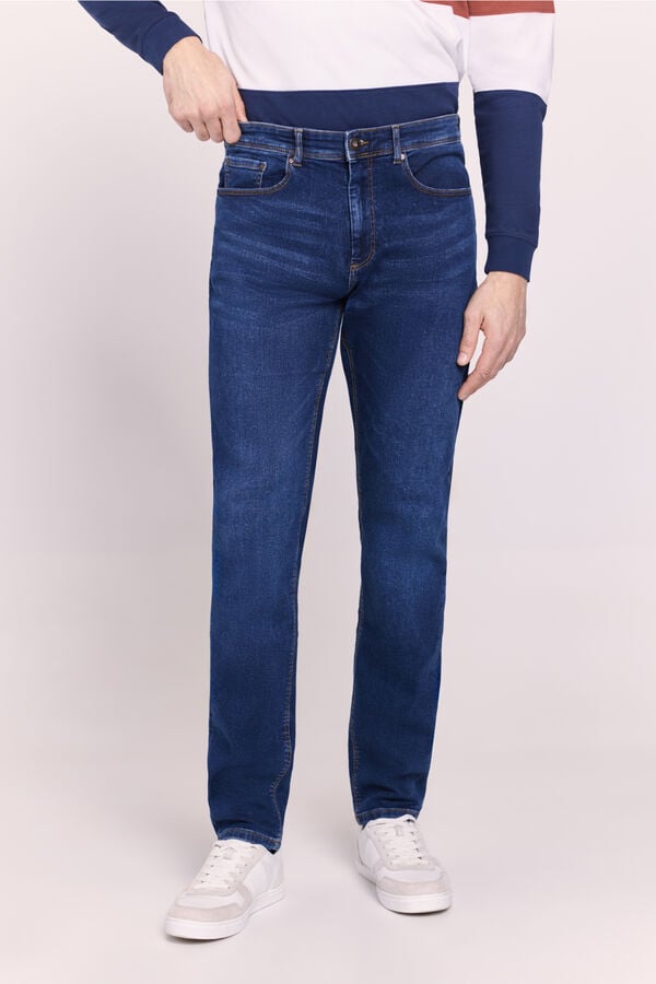 Milano Cal&ccedil;a jeans slim fit Marinho