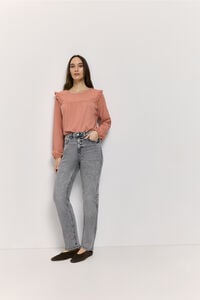 Milano Cal&ccedil;a regular em denim