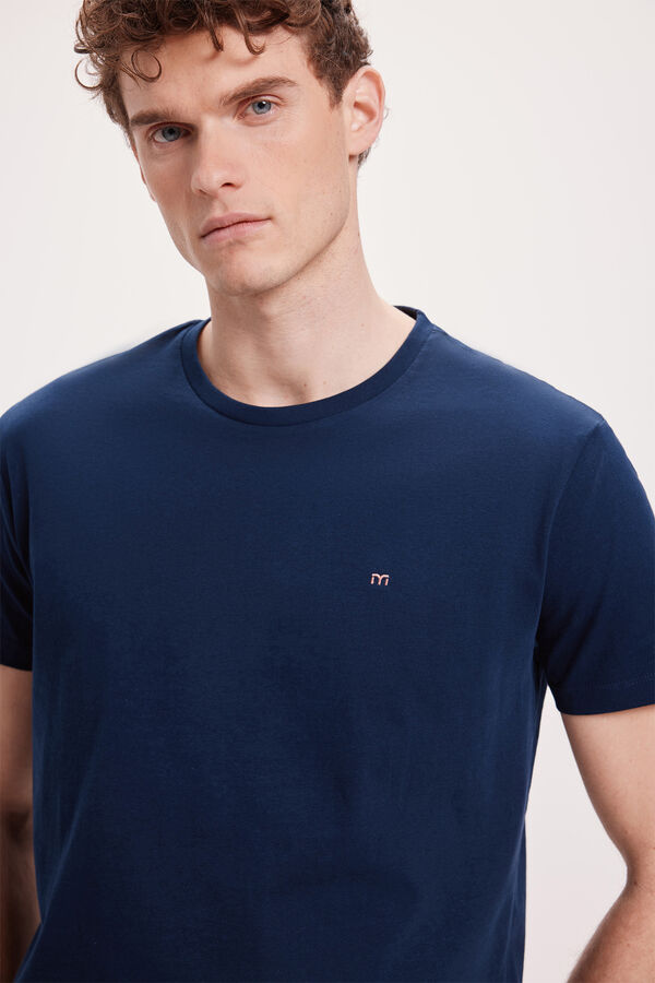 Milano T-shirt B&aacute;sica Marinho