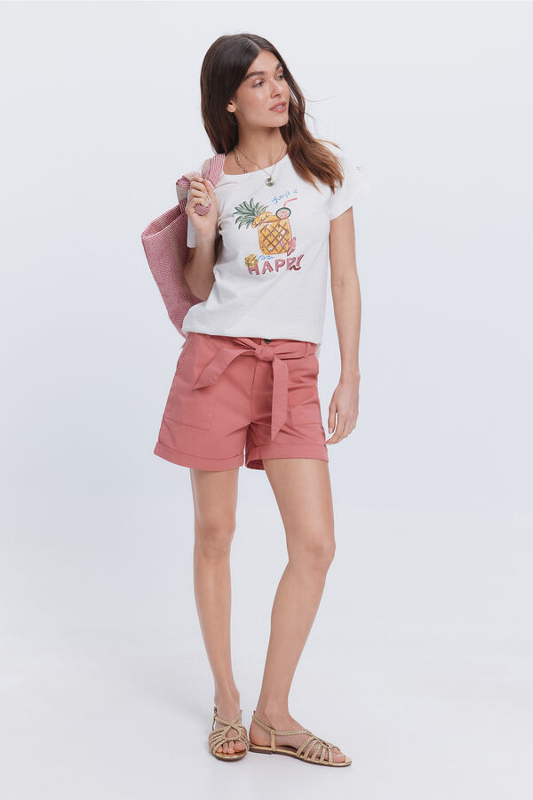 Milano T-shirt estampado manga curta Azul