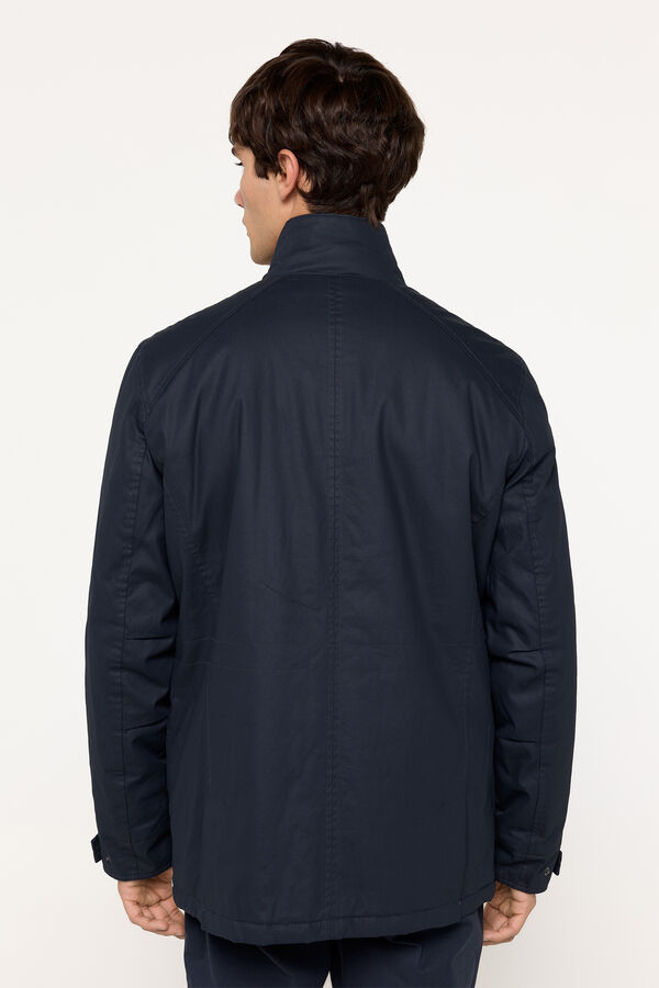 Milano Chaqueta Efecto Encerado Navy