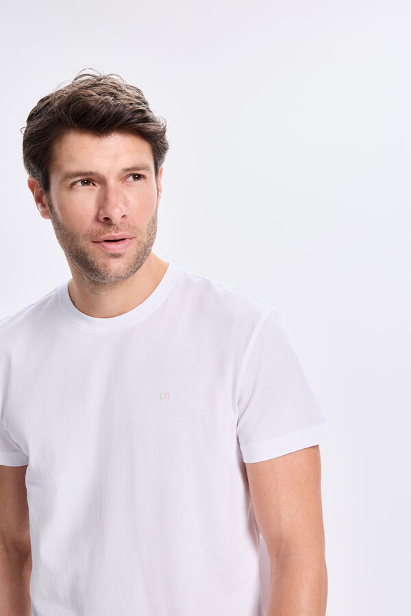 Milano Camiseta básica piqué Branco