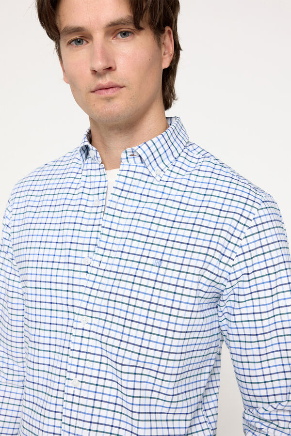 Pedro del Hierro Camisa Oxford PdH Cuadros Azul