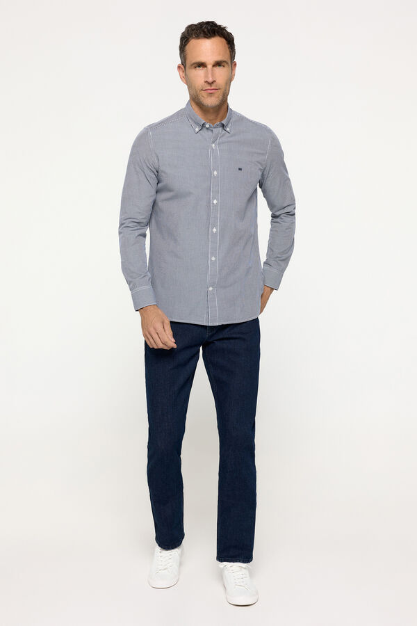 Pedro del Hierro Camisa Popel&iacute;n PdH Cuadros Azul