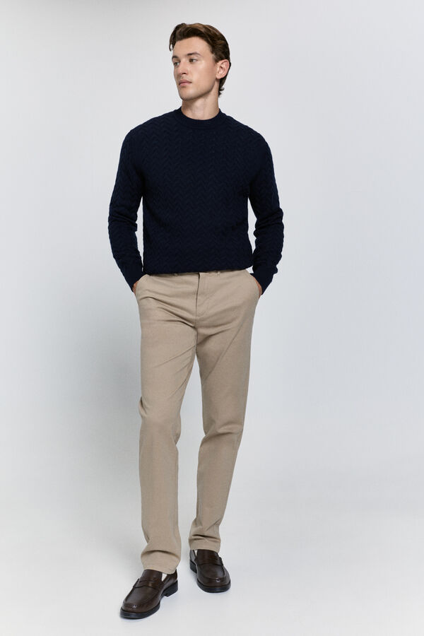 Pedro del Hierro Pantalón chino comfort fit Beige