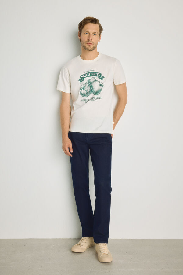 Springfield T-shirt de manga curta Marfim