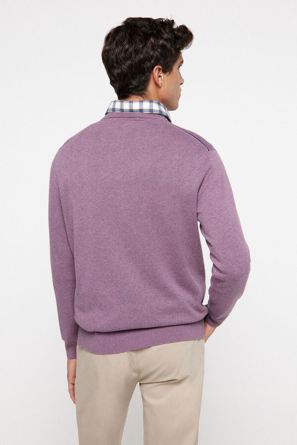Pedro del Hierro Jersey b&aacute;sico algod&oacute;n PDH Morado