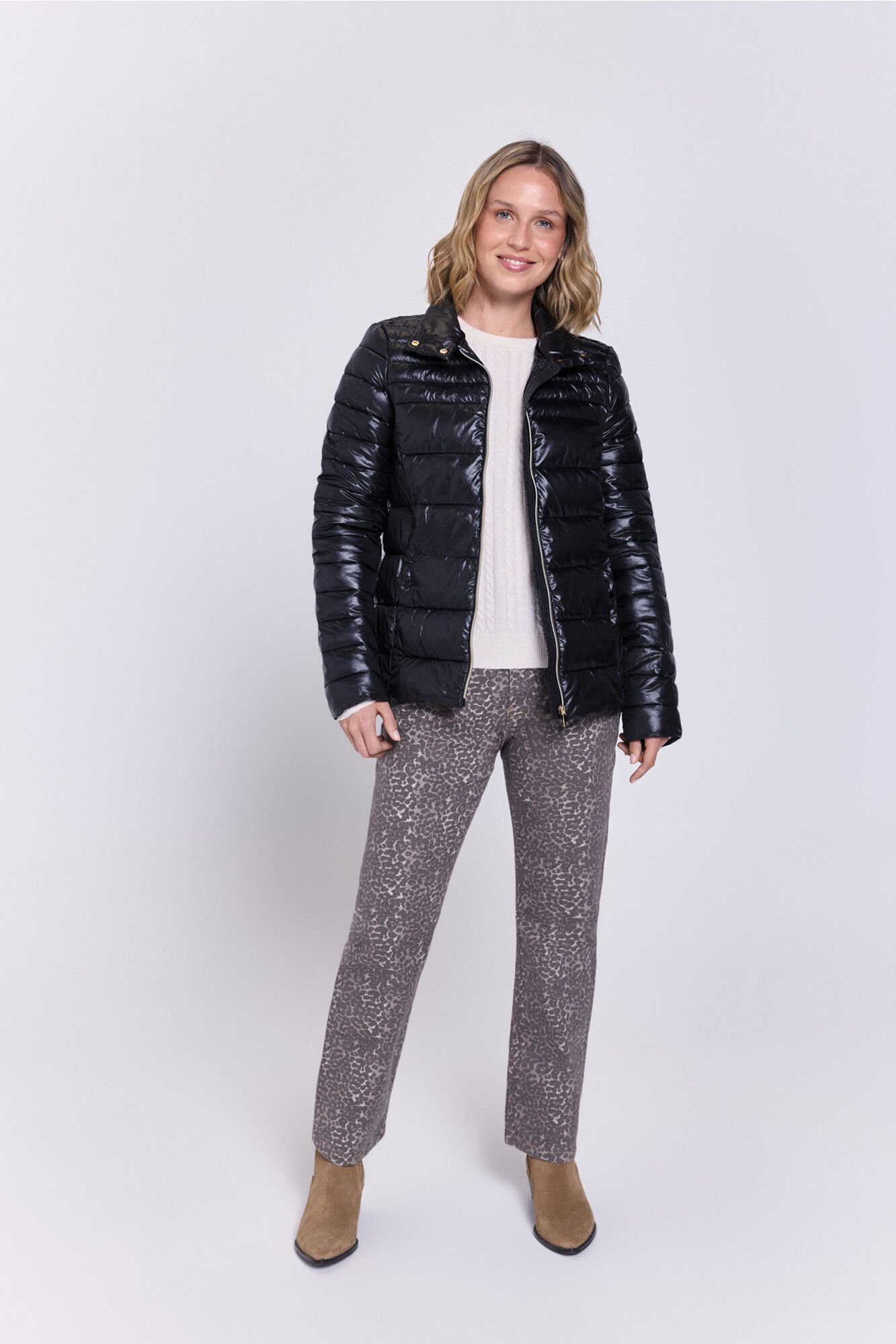 Milano Chaqueta acolchada tipo plum&iacute;fero corto