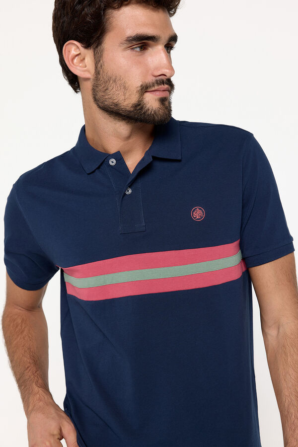 Fifty Outlet Polo piqué cortado y cosido Springfield Coral