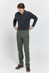 Milano Jersey semicisne cremallera Gris Oscuro