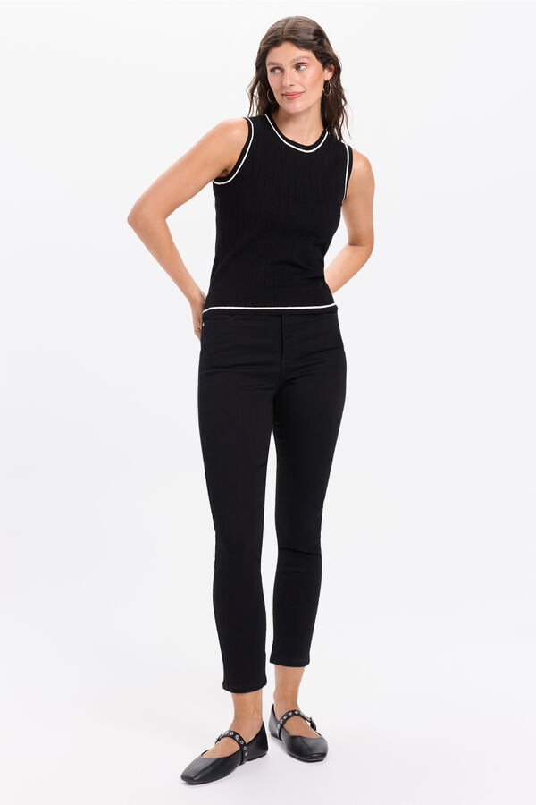 Milano Jeans slim tiro medio Negro