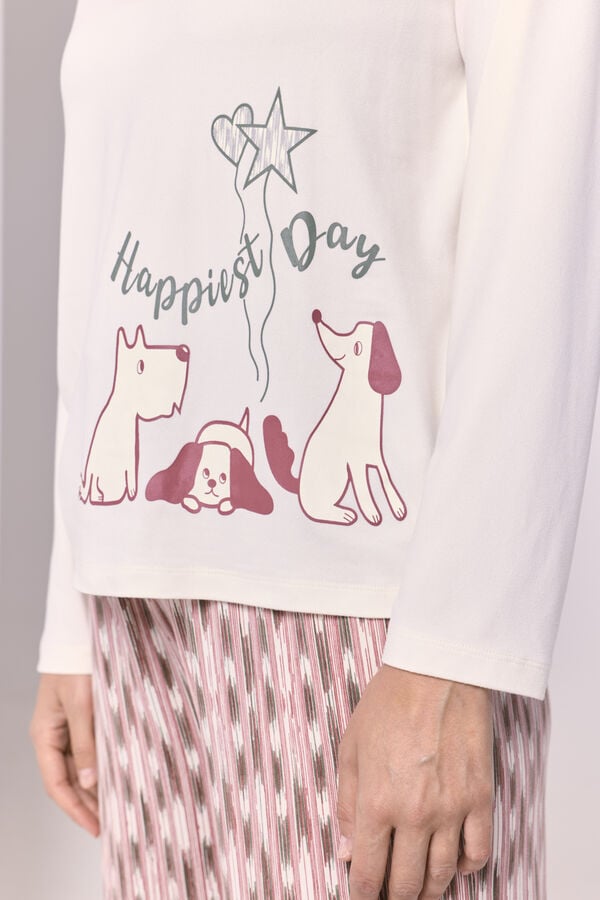 Milano Pijama estampado Bege