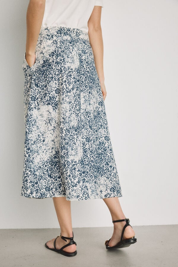 Milano Falda estampada Navy