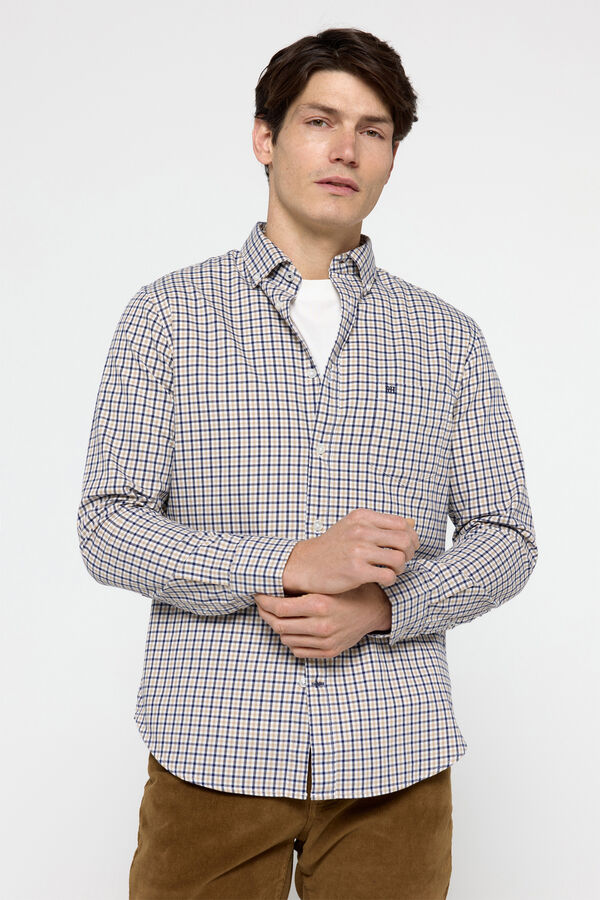 Pedro del Hierro Camisa Twill Cuadros Pedro del Hierro Azul