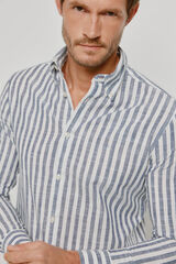 Milano Camisa rayas manga larga Azul Claro
