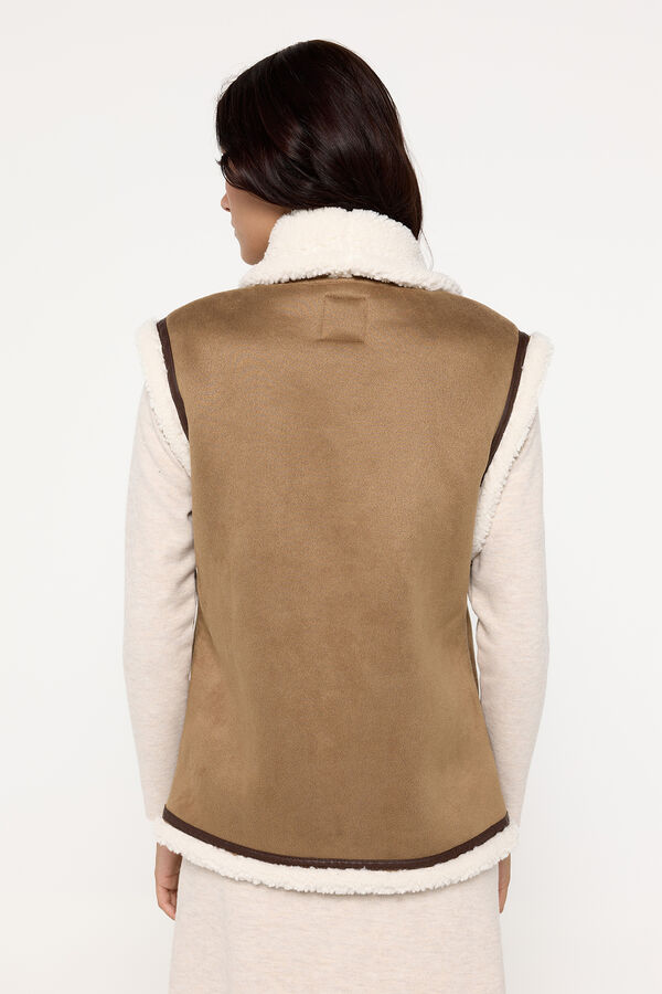 Milano Chaleco doble faz Beige