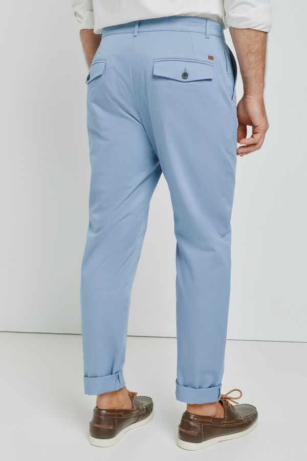 Milano Cal&ccedil;as chino tapered Azul claro