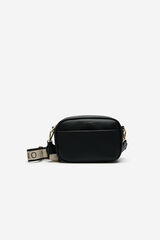 Milano Bolso efecto piel con cinta regulable Negro
