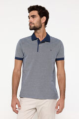 Fifty Outlet Polo de algodón tejido bicolor. Navy