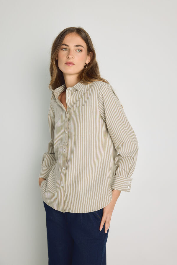 Milano Camisa oxford C&aacute;qui m&eacute;dio