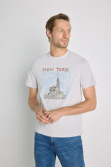 Milano T-shirt de manga curta Cinza claro