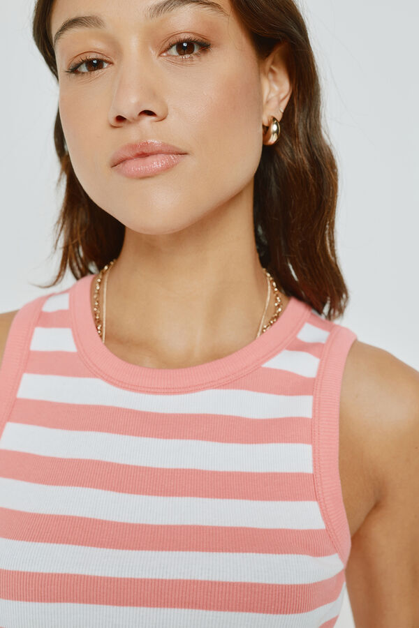 Milano Top nadador de rayas Coral