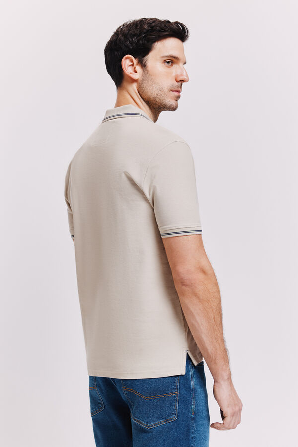 Milano Polo manga curta Cinza claro