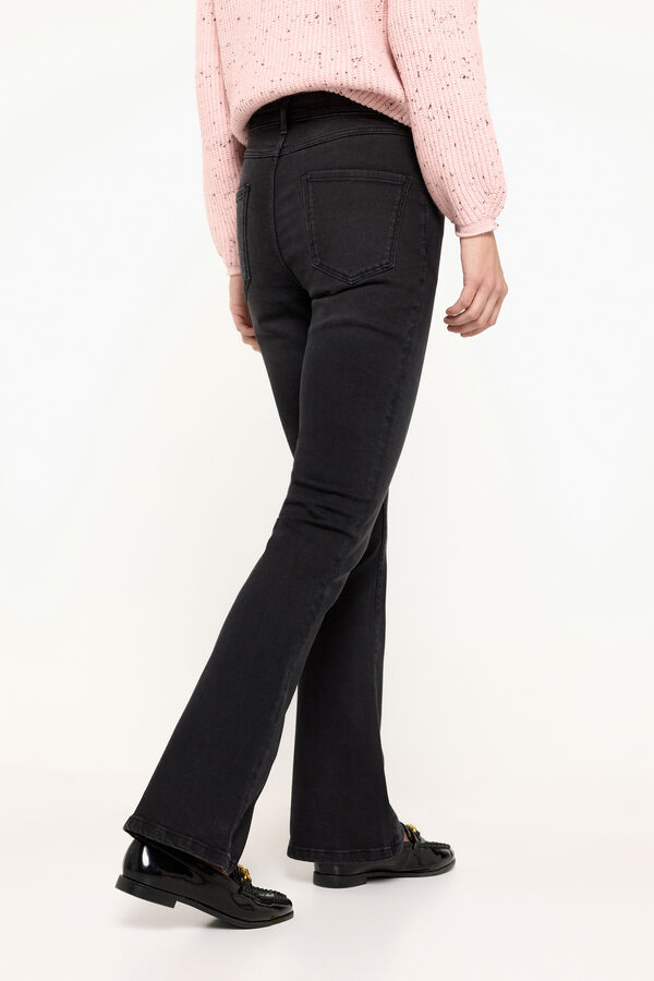 Milano Pantal&oacute;n denim flare Negro