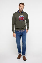 Milano Jersey Jacquard Algod&oacute;n. Verde