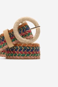 Milano Cinto de r&aacute;fia multicolor