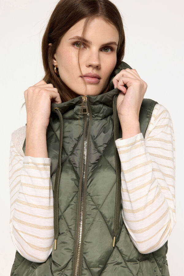 Milano Chaleco acolchado capucha Verde