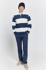 Milano Polo riscas estilo rugby Marinho