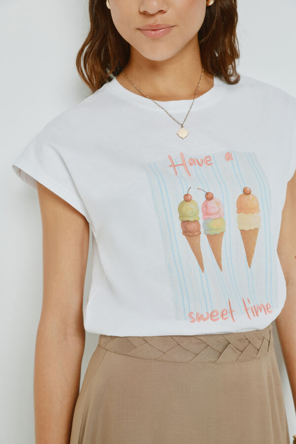 Milano Camiseta estampada manga corta Blanco