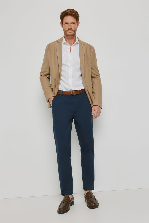 Milano Cal&ccedil;as chino tapered Marinho