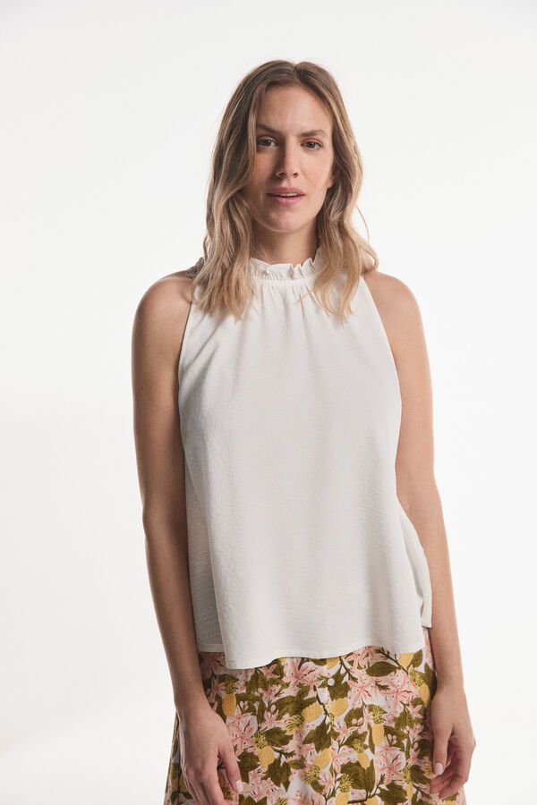 Fifty Outlet BLUSA HALTER Blanco