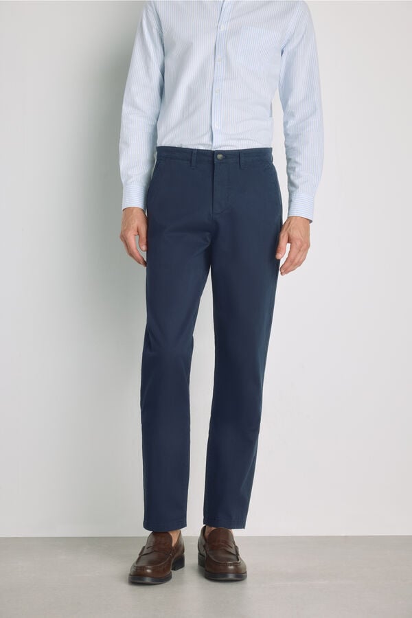 Milano Cal&ccedil;as chino regular fit Marinho