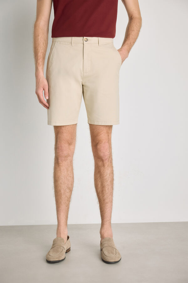 Pedro del Hierro Bermuda lisa Beige