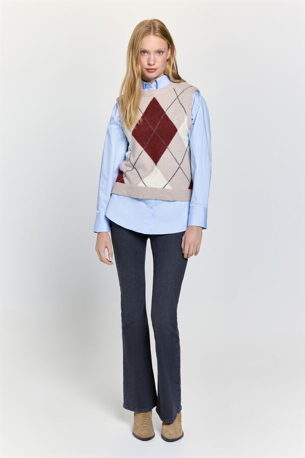 Milano Malha de malha colete Bege