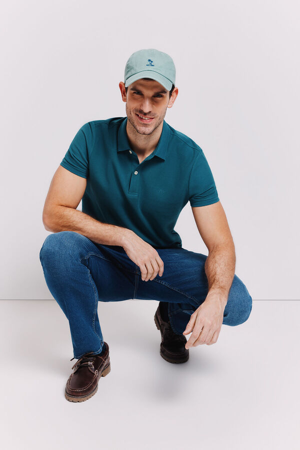 Milano Polo manga curta Azul