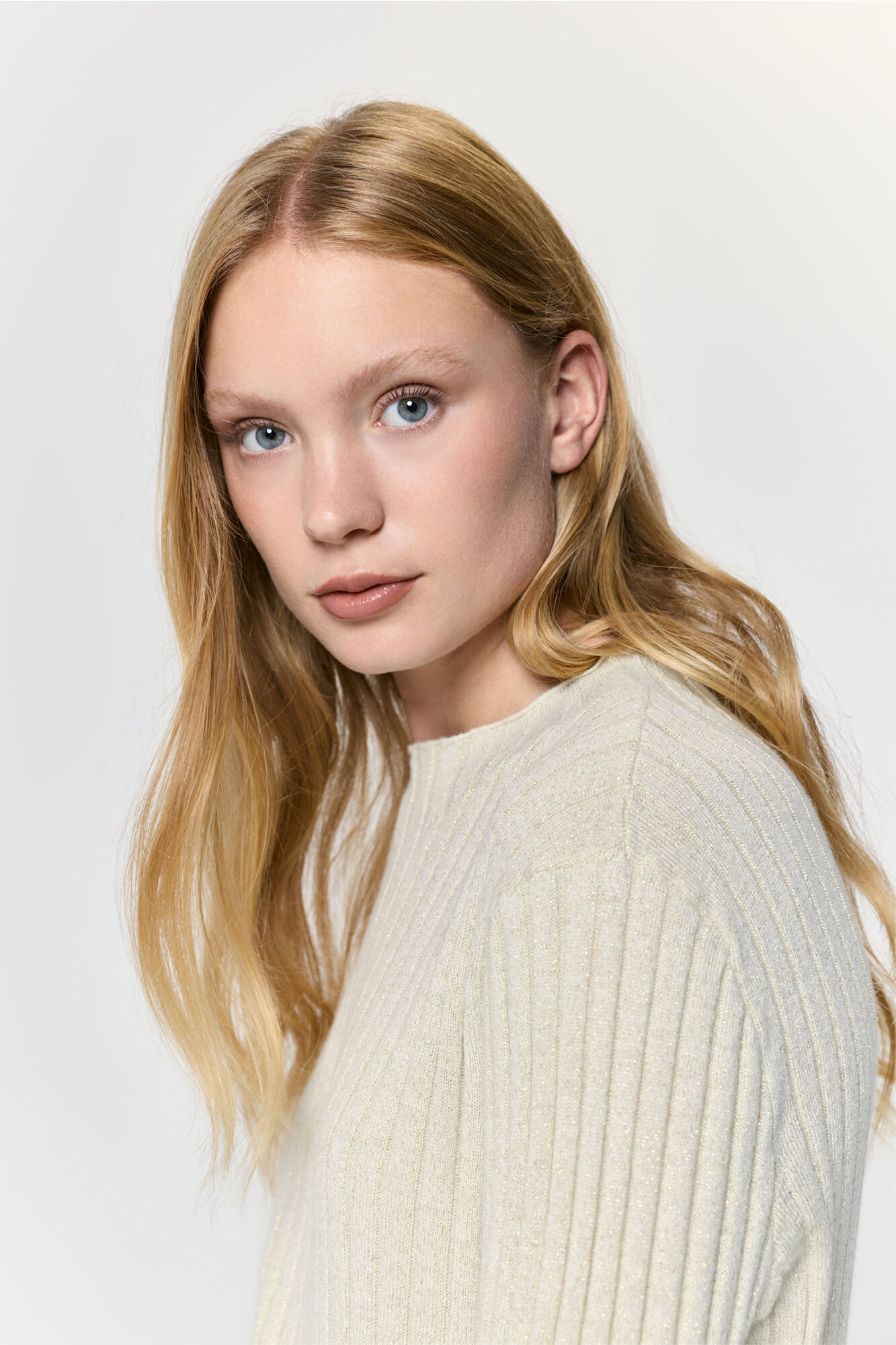 Milano Jersey de pico hilo metalizado